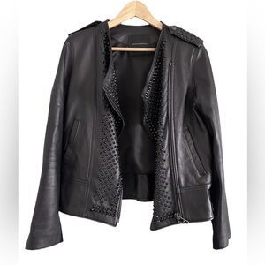 Nour Hammour Studded Leather Jacket